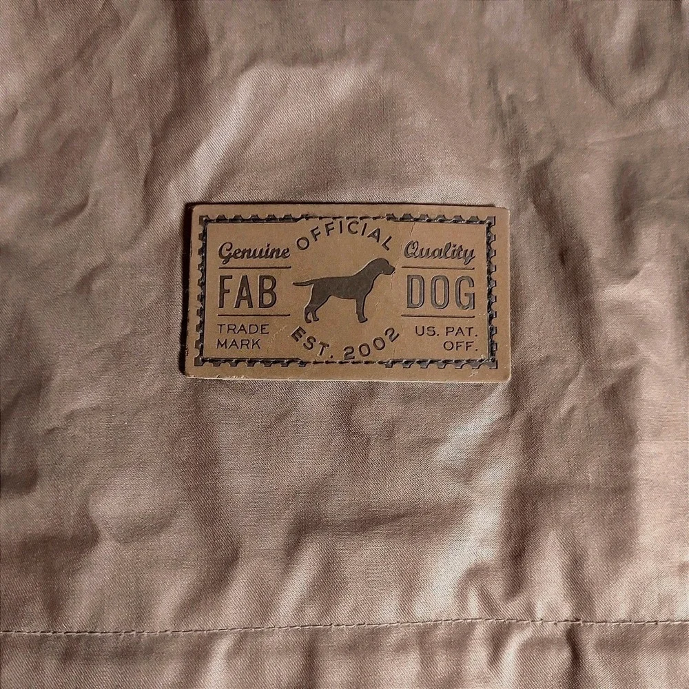 Fab Dog Waxed Cotton Dog Coat Large Brown‎ Fleece Lined Water Resistant Jacket